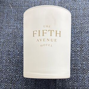 Empty The Fifth Avenue Hotel White Candle Holder